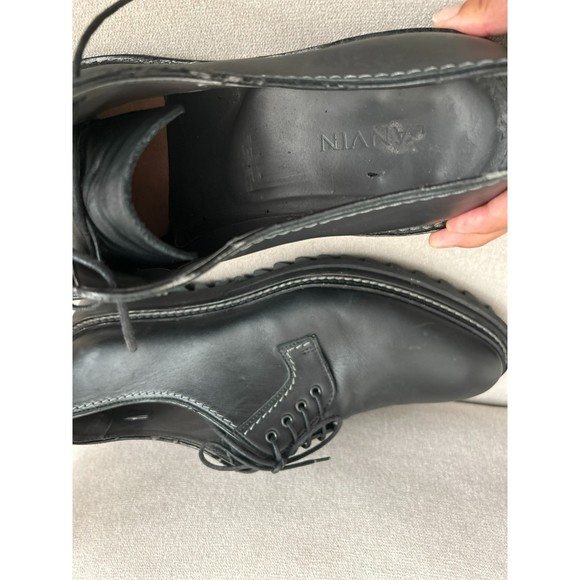 LANVIN Lace Up And Monkstrap Leather Black oxford loafers size 12 - Picture 6 of 16
